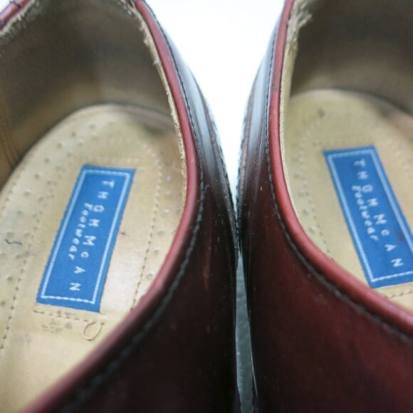 Thom McAn Brogue Leather Wingtip Derby Dress Shoes Men's Footwear Sz 9.5 W - Picture 2 of 7